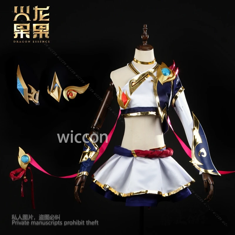 [Cos COS] Аниме Lol Championship Jinx Косплей Костюм Набор с оружием Парик Киберспорт Вечеринка Наряд Хэллоуин Вечеринка