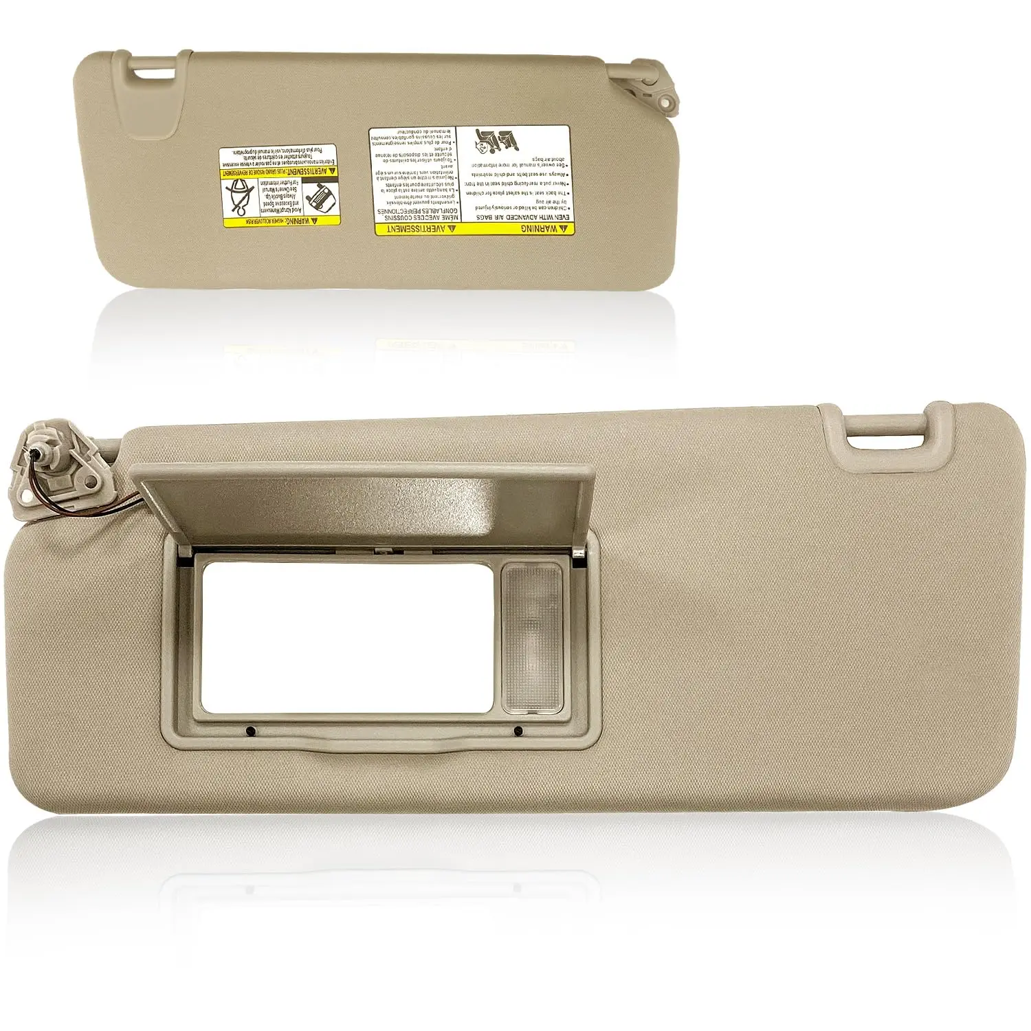 

Sun Visor With Vanity Light For Nissan Titan 2004-2024 Qx56 Armada 2004-2014 Left Driver Side Beige
