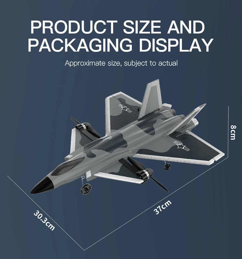 9IMOD KF700 J-20 RC Glider Plane 2.4G 6CH EPP Foam Built in Gyro for Beginner Kids Gift