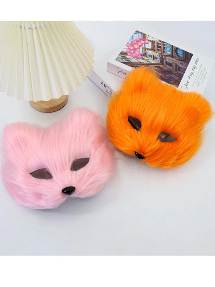 Masque Sexy pour femmes, fournitures de Cosplay de chat, spectacle de fête de danse, masque de renard, décoration de visage d'animal de Couple, accessoires pour les yeux