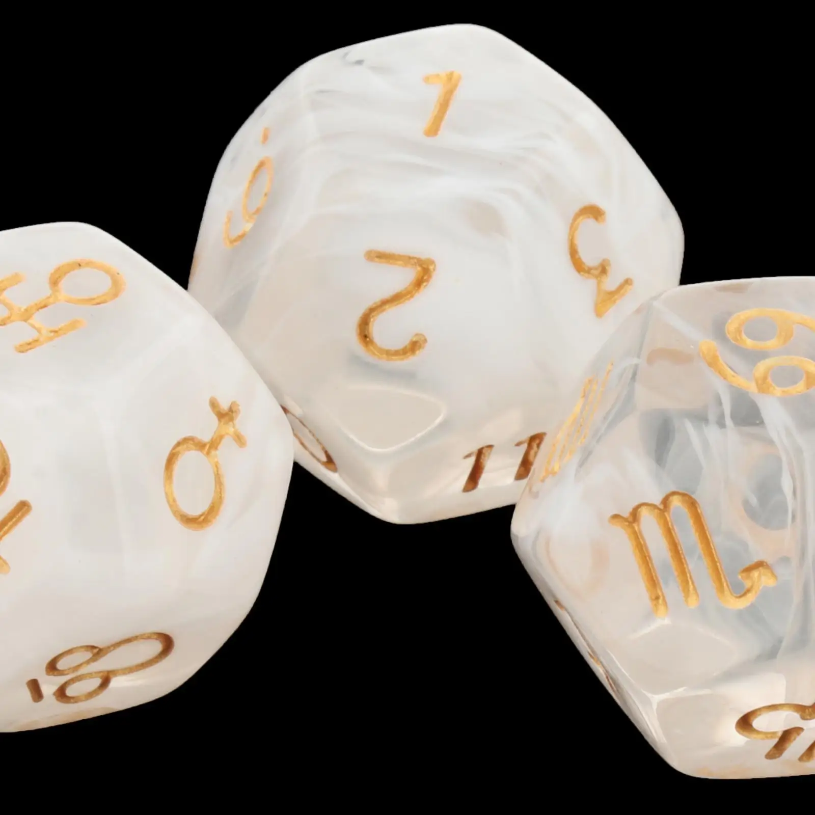 Acrylic D12 Polyhedral Dice Set for DND RPG Tabletop Game Party Casino Favor Multi Side Dice for Board Game Prop