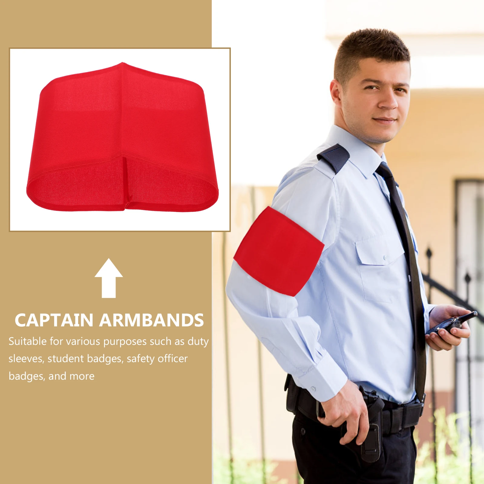

10pcs Blank Red Armband Durable Cotton Adjustable DIY Portable Captain Arm Bands for Soccer Match Team Identity Unity Events