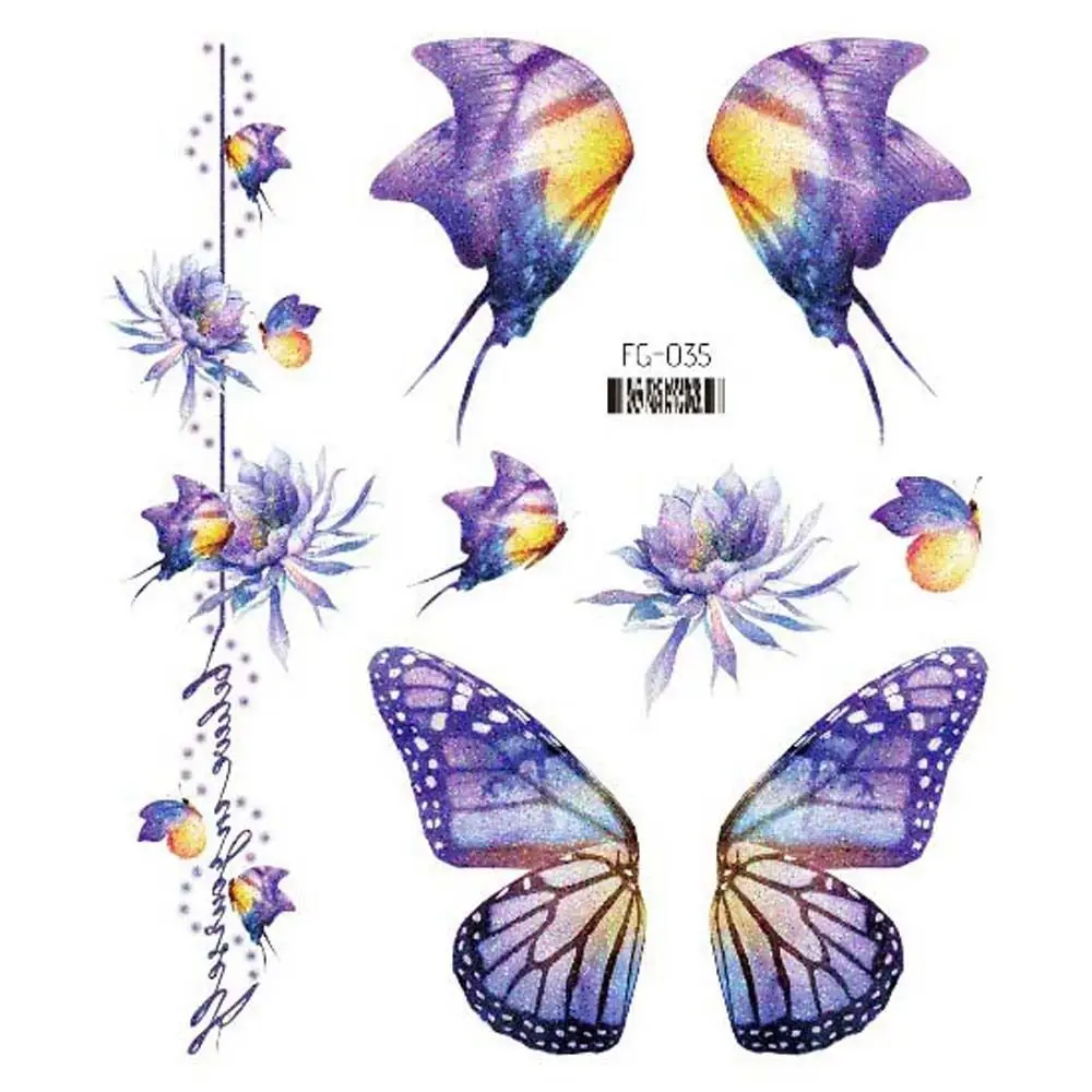

Glitter Butterfly Body Art Wrist Neck Flowers Tattoo Stickers Butterfly Tattoo Stickers Wings Fake Tattoo Temporary Tattoos