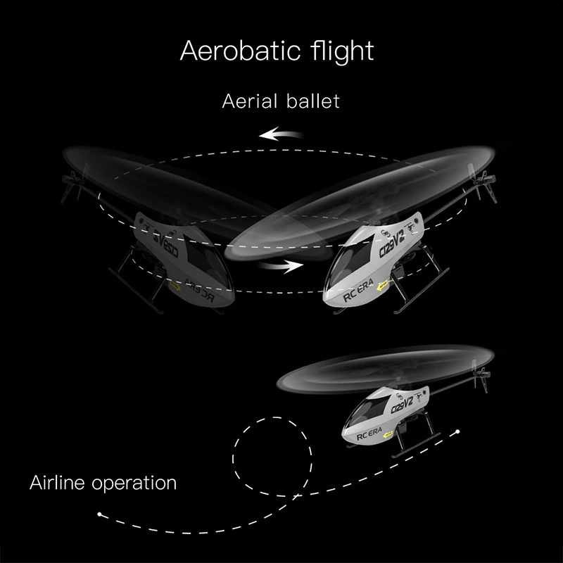 RC ERA C129/C129V2 RTF RC Elicottero 2.4GHz Giroscopio a 6 assi Un clic 3D Flip Aereo telecomandato Giocattoli per hobby