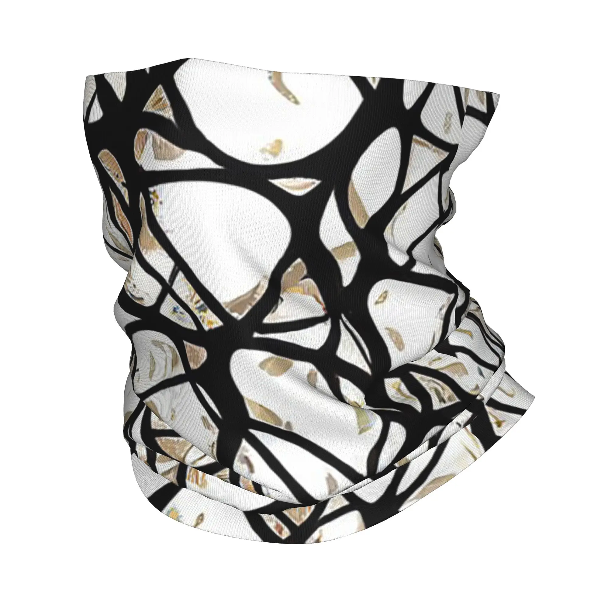 Net Neurons brain cells black and white hand drawing Bandana Neck Gaiter Printed Face Scarf Headband Outdoor Sports Unisex Adult