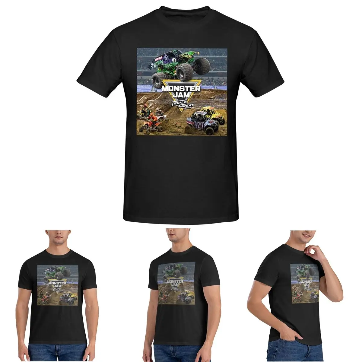 

Classic Monster Jam Truck Pattern T-Shirt for Men Cotton Oversized T Shirts Men's Tees Short O-Neck Summer Clothes Tops S-6XL