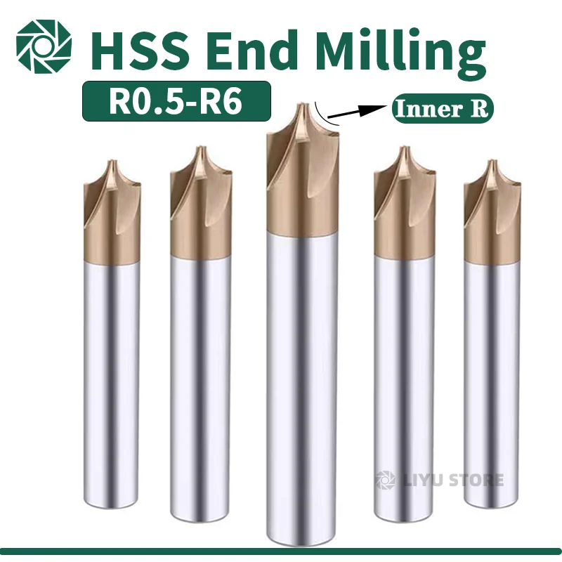 

Carbide Radius Corner Rounding Cutter End Mill CNC Tool R0.5 R1 R2 R3 R4 R6 Chamfering Outside Radii Quarter Circle Router Bit