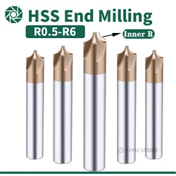 Carbide Radius Corner Rounding Cutter End Mill CNC Tool R0.5 R1 R2 R3 R4 R6 Chamfering Outside Radii Quarter Circle Router Bit