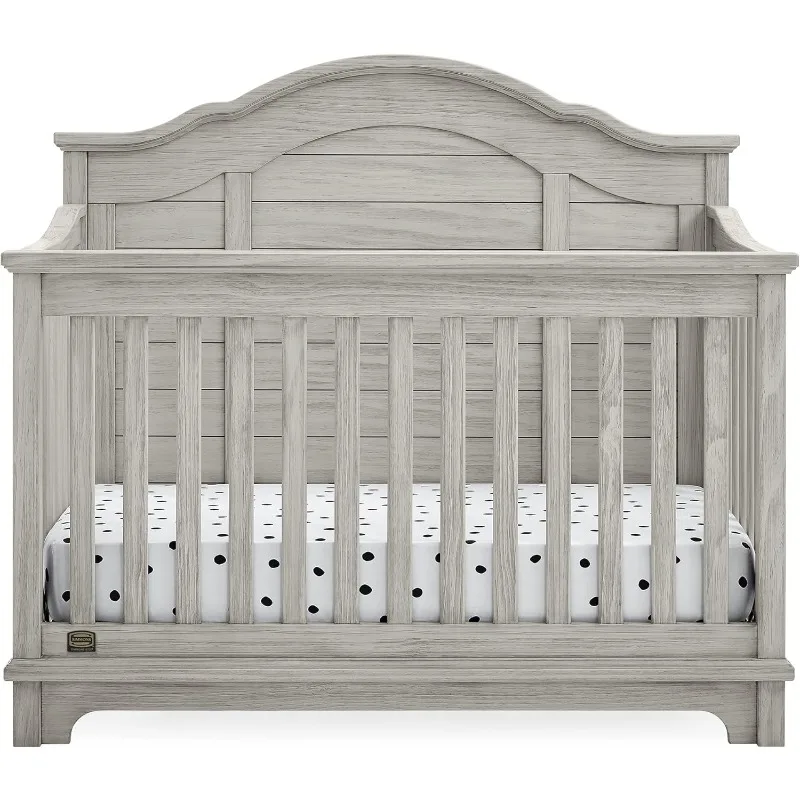 Simmons Kids Asher 6-in-1 Convertible Crib with Toddler Rail