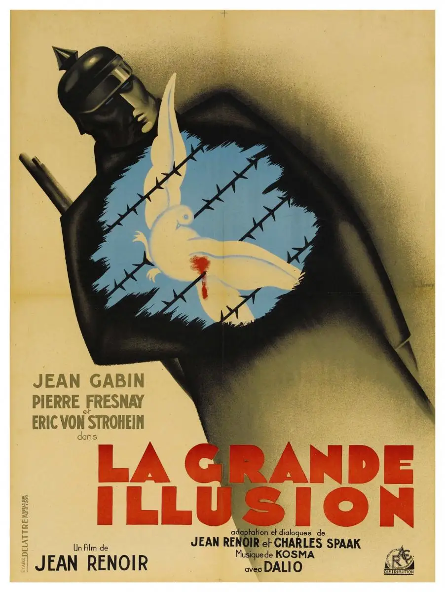 Hot Rare Movie The Grand Illusion1937 Art SILK POSTER Wall Art Home Decorative painting