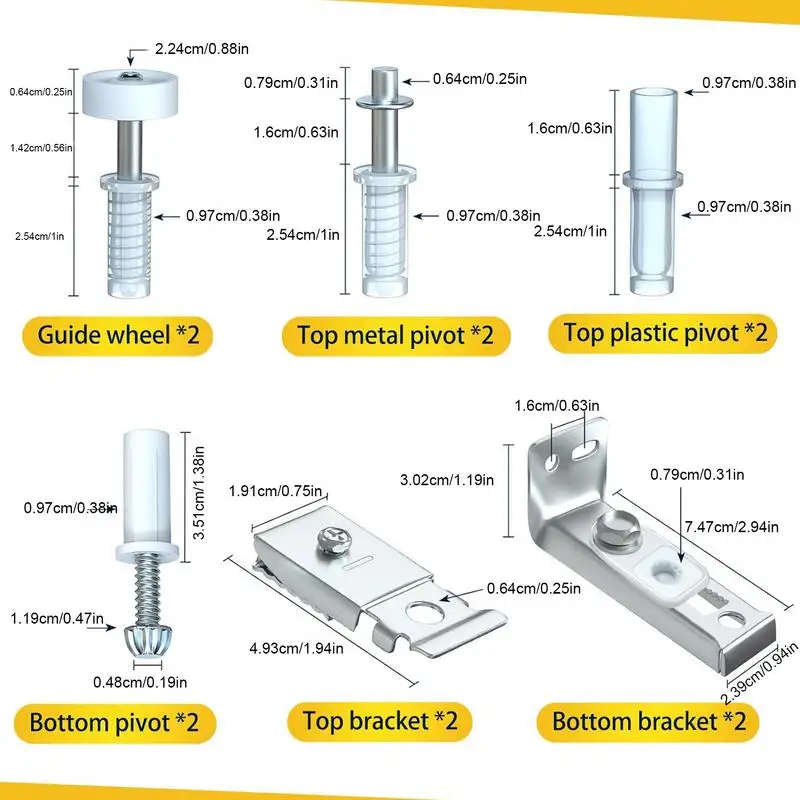 Bifold Door Track Hardware 20pcs Closet Door Track Replacement Sliding Door Parts And Home Closet Door Replacement Parts