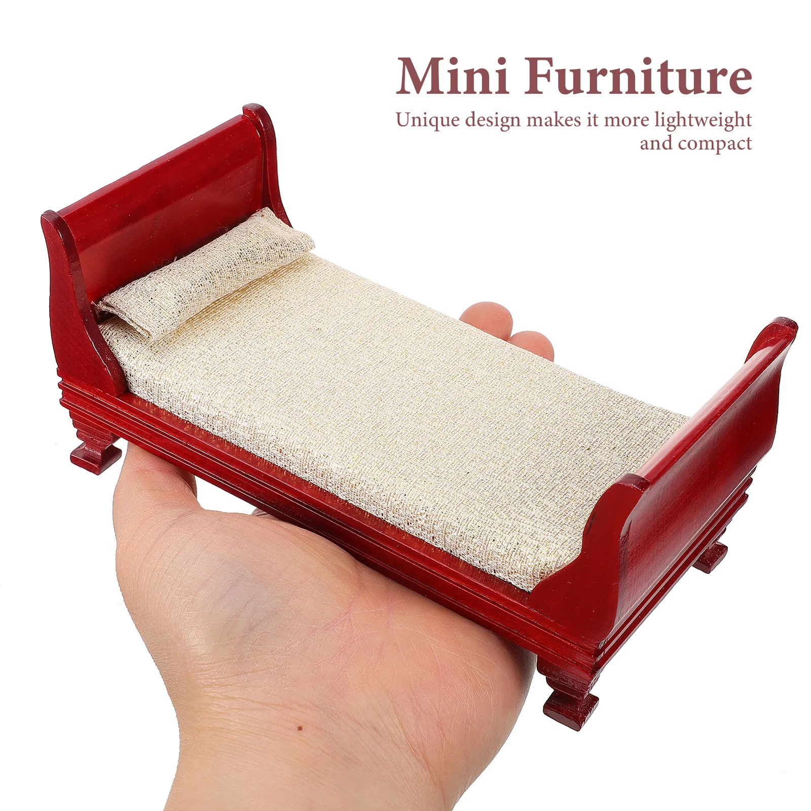 Modello di mobili sopra il letto Decor Miniature Dollhouse Assesseries Scala 1 12 in legno