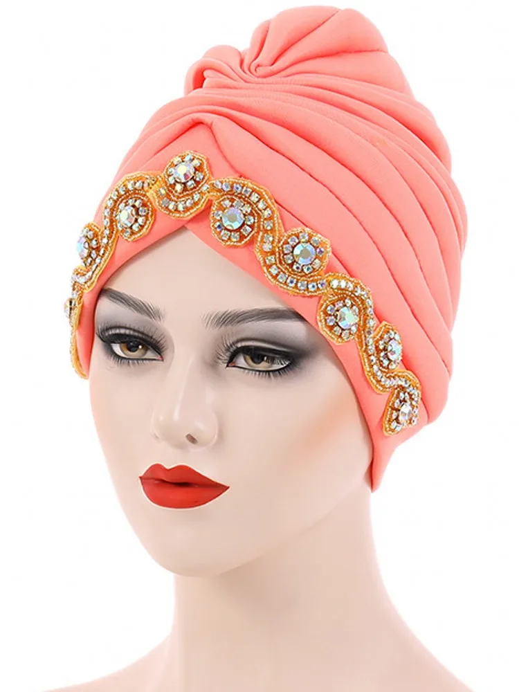 New African Auto Gele Headtie Nigerian Wedding Gele Muslim Turban Cap Arab India Hat Female Head Wraps Turbante Mujer