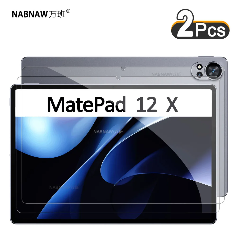 2 piezas de película dura transparente HD Protector de pantalla vidrio templado a prueba de arañazos para Huawei MatePad 12 X cubierta de pantalla