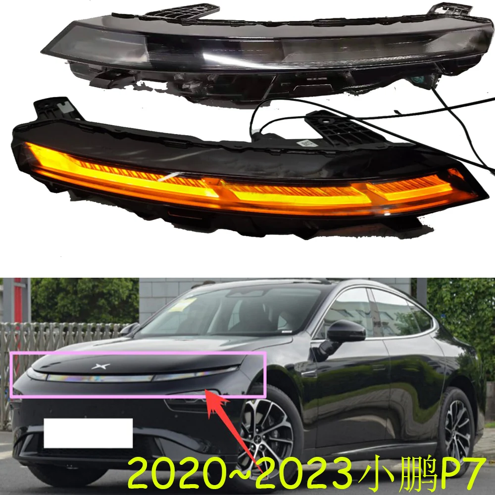 1pcs car bumper XPEV headlamp for xpeng P7 headlight LED 2020~2023y car accessories head lamp Xpeng P7 fog lamp