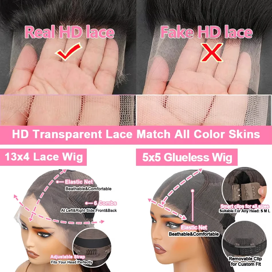 #4/350 Highlight Ginger Brown Short Bob Wig Human Hair Straight 13x4 HD Transparent Lace Frontal Wig Colored 5x5 Glueless Wig - Image 6
