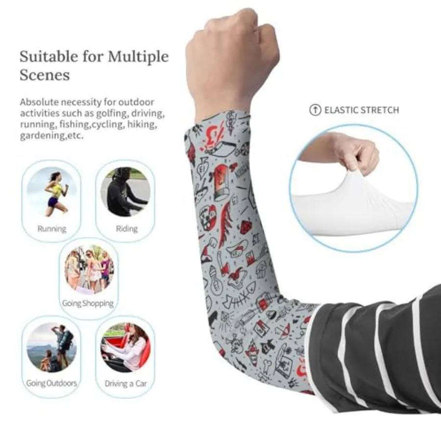 Cooling Arm Sleeves for Men and Women Breathable, Sun Protection, Sports Arm Sleeves for Women, Men and Youth