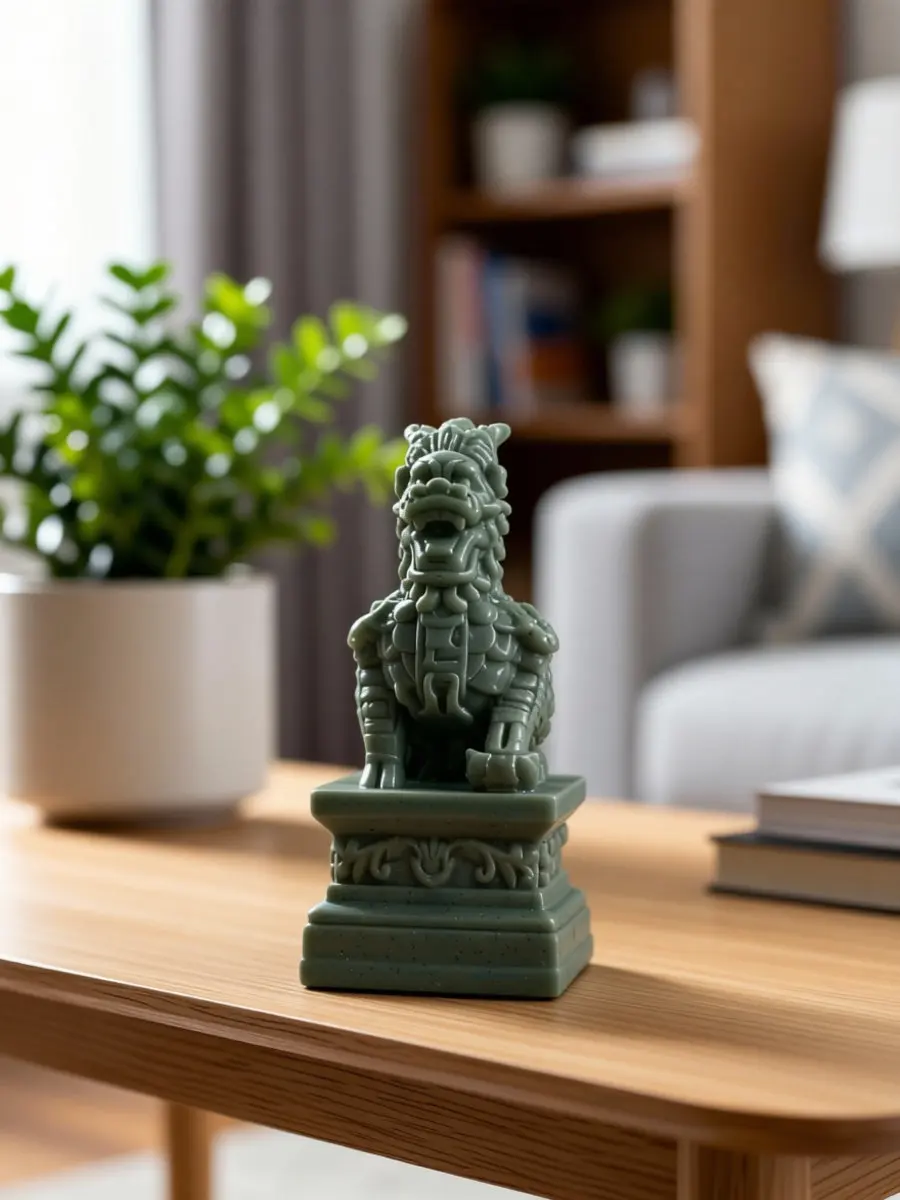 1Pair Guardian Lion Sandstone Statue Miniature Landscape Ornament Fish Tank Decor Aquarium Craft Home Garden Decoration