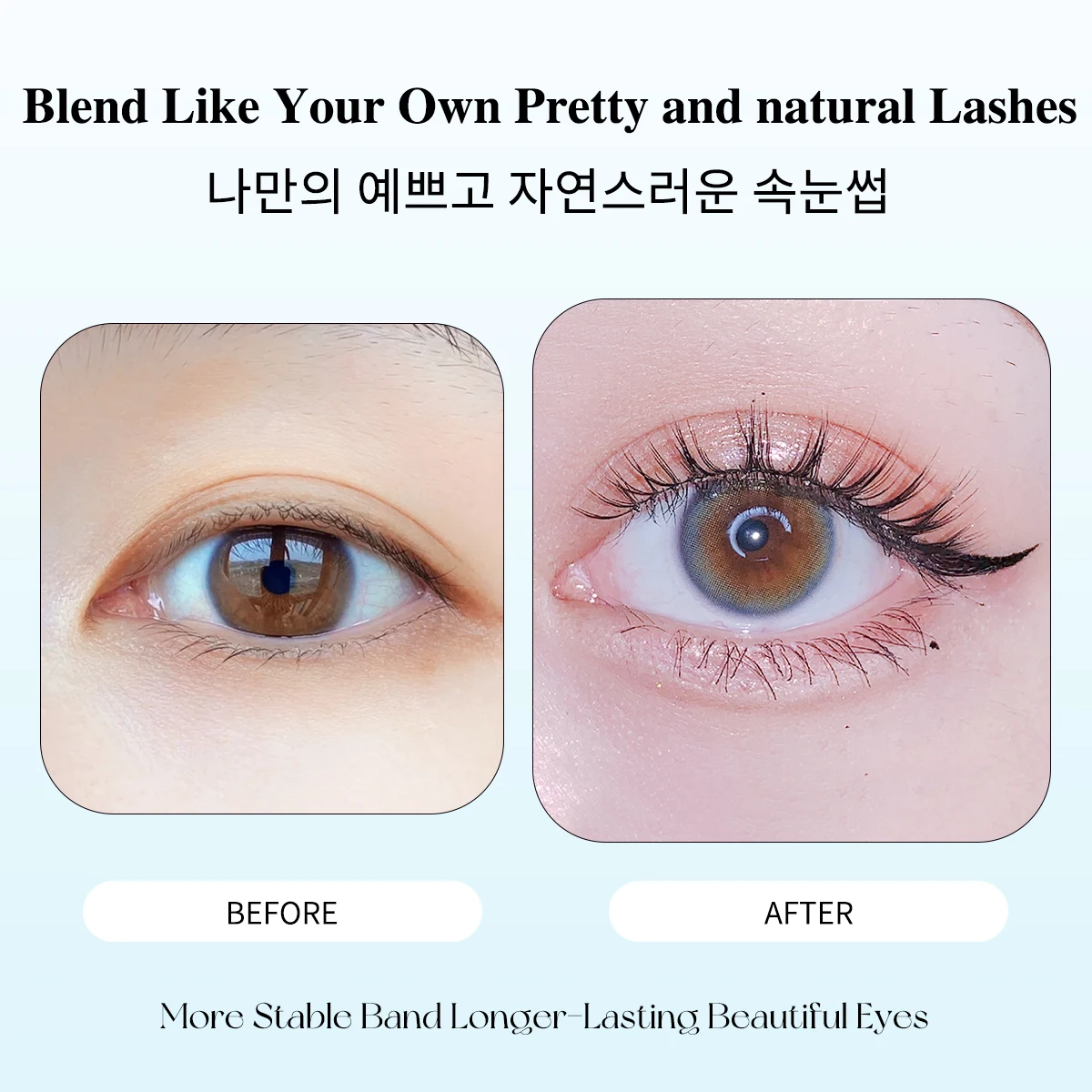 5 Paar W7 Falsche Wimpern Wispy Soft Cluster Lashes Natürliche dicke Manga-Wimpern mit klarem Band Koreanischer Stil Anime für Mädchen