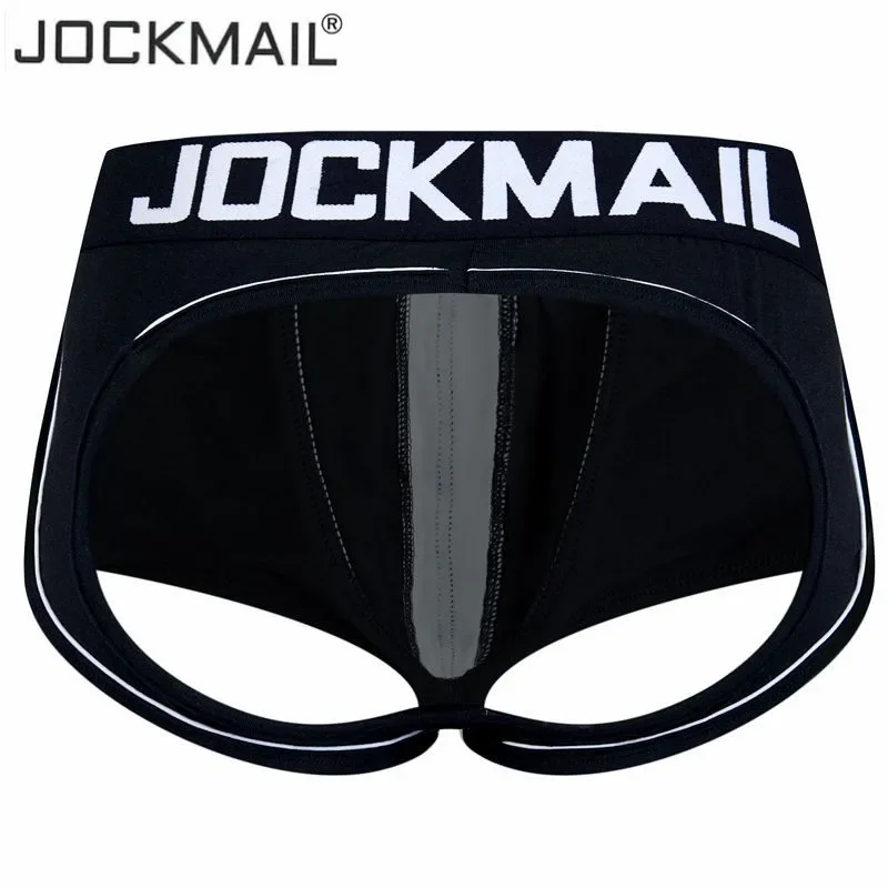 JOCKMAIL Brand Open Backless crotch G-strings Men Underwear Sexy Gay Penis tanga Short  Male Underwear Slip Thongs Jockstrap