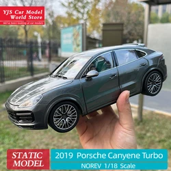 NOREV 1:18 2019 Porsche Canyene Turbo Alloy car model Model SUV Collection model for a friend's birthday gift