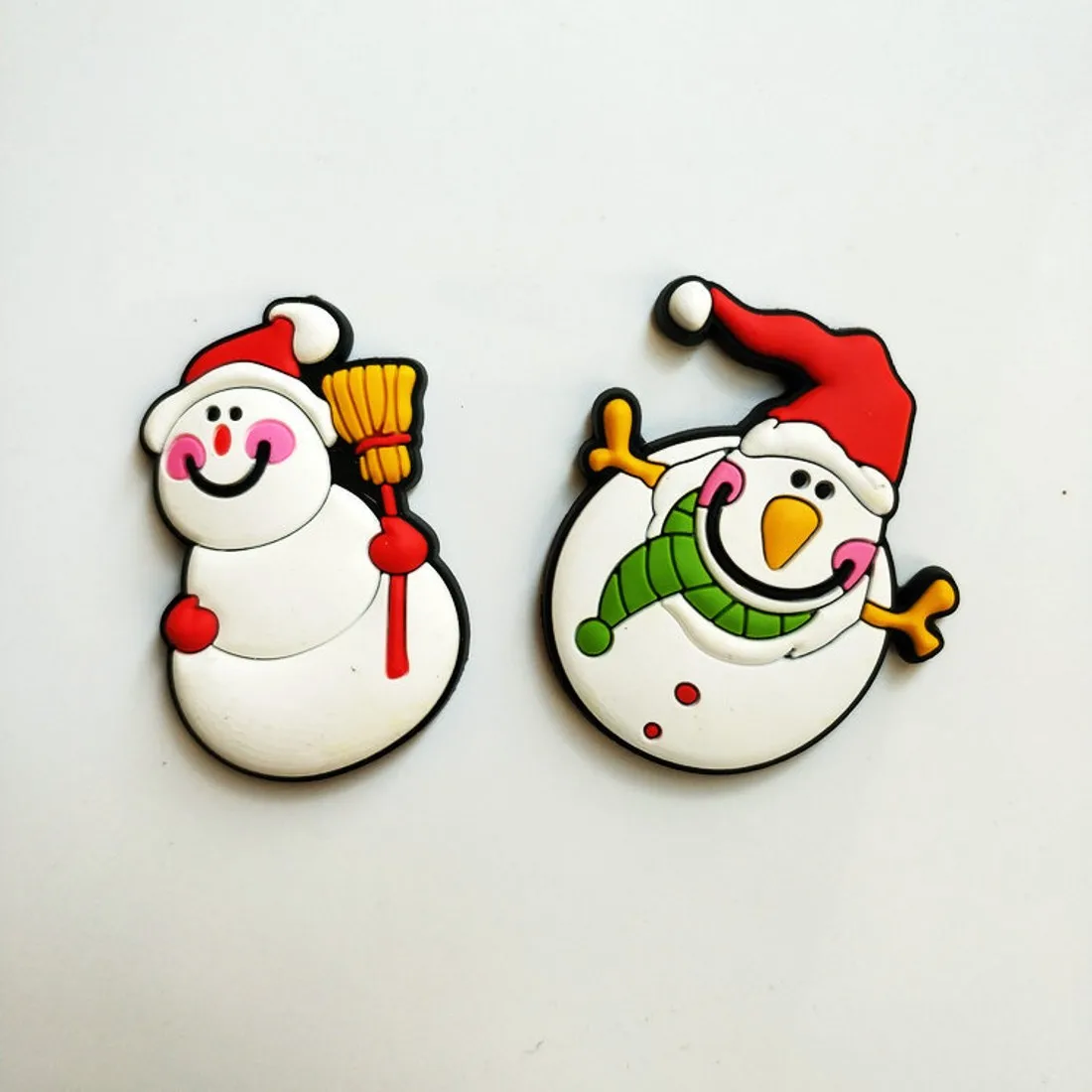 Lovely Cartoon Merry Christmas 5cm Small Size Kitchen PVC Refrigerator Magnetic New Year Celebration Home Stickers Decoration