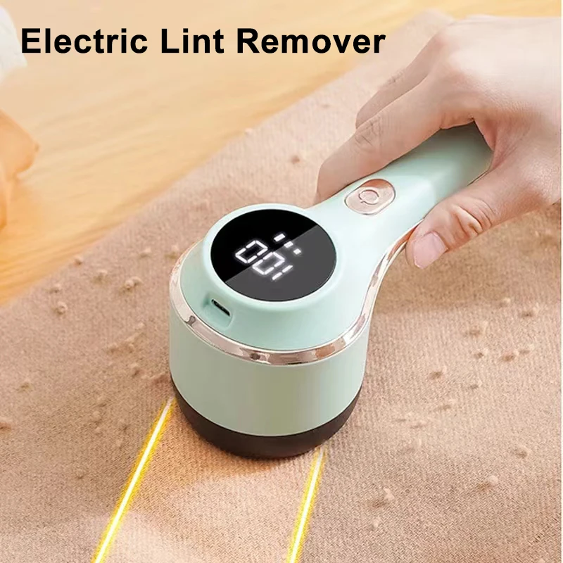 Lint Remover For Clothing Hair Ball Trimmer Fuzz Pellets Clothes Sweater Fabric Shaver with LED Digital Electric Fluff Lint