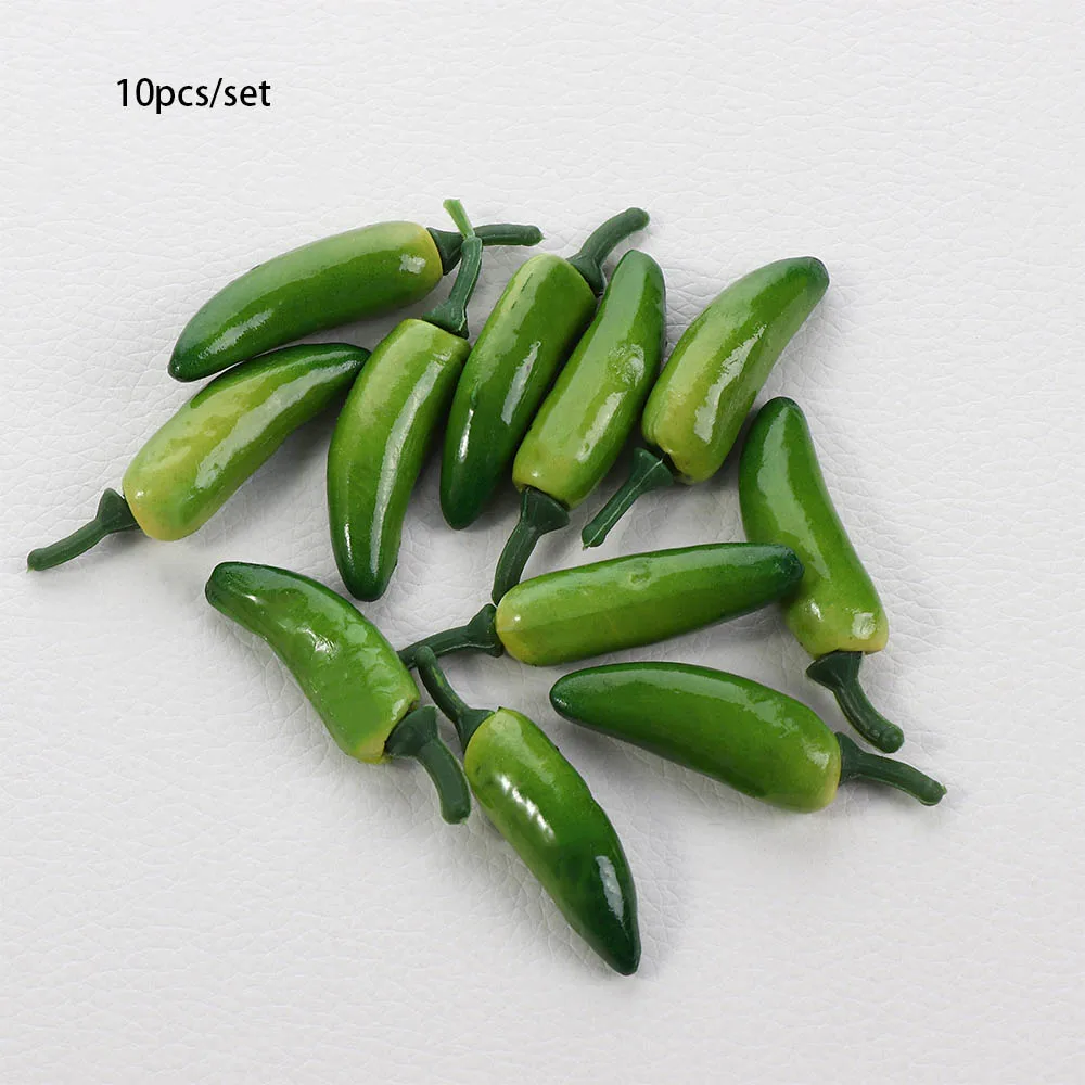 

Festive 10 PCS Home Plastic Plants Decoration Fake Vegetables Artificial Pepper Simulation Chili