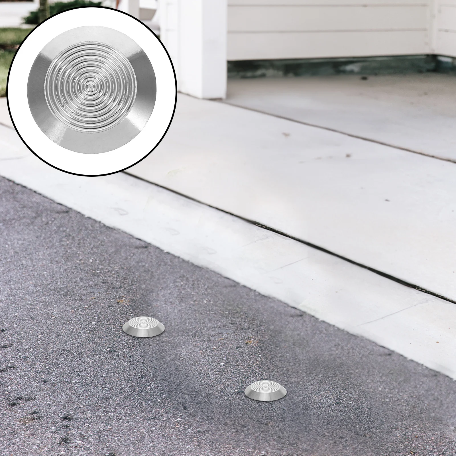 10 قطعة علامات اللمس العمياء الفولاذ المقاوم للصدأ المضادة للانزلاق الممشى تحذير مؤشرات ل أضعاف البصر ترصيع أرضية السلامة