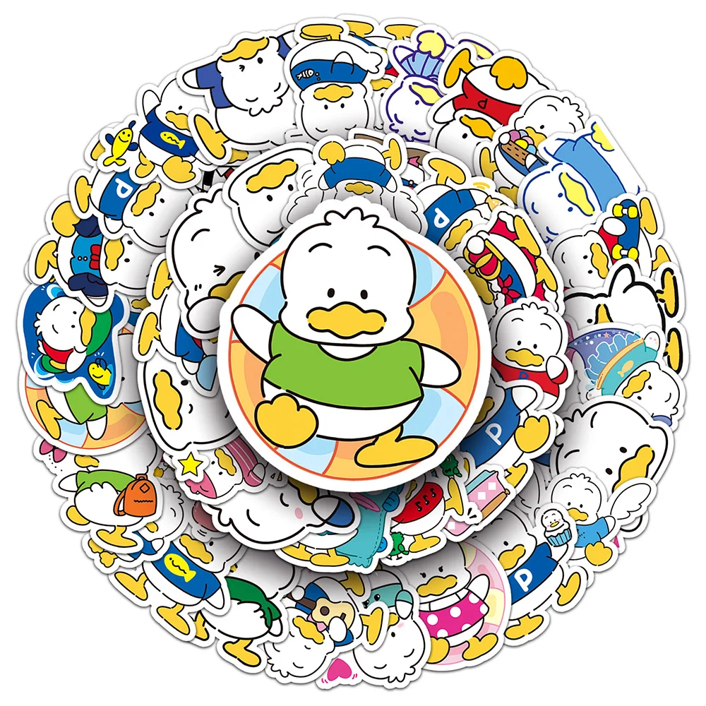 10/30/50Pcs Sanrio Pekkle Cartoon Stickers Cute Duck Sticker Graffiti DIY Fridge Scrapbooking Diary Waterproof Decal for Kid Toy