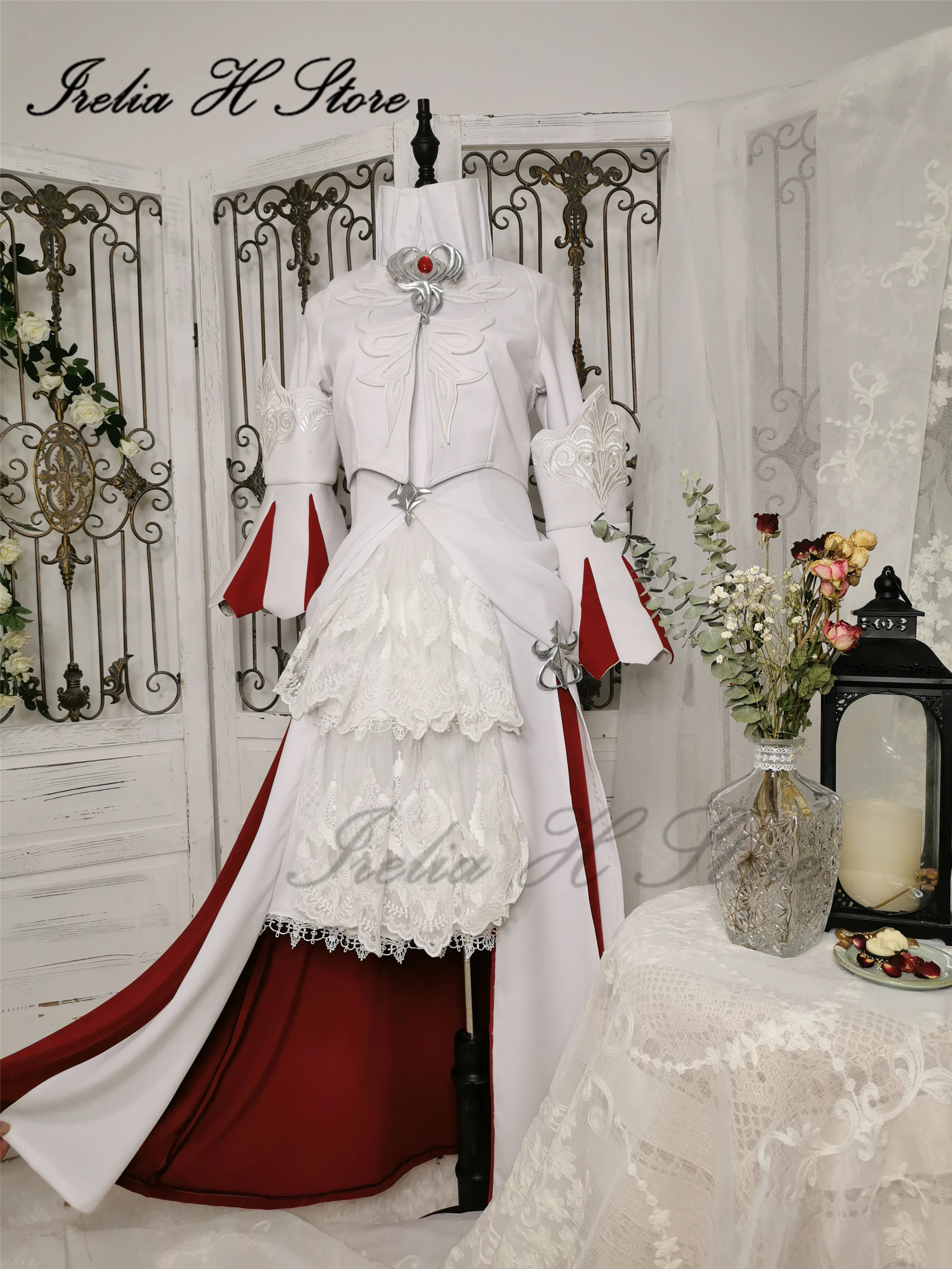 Irelia H Store Custom size FF14 Cosplays Final Fantasy XIV White Mage class Cosplay White Mage 5.0 school uniform Dress Costume