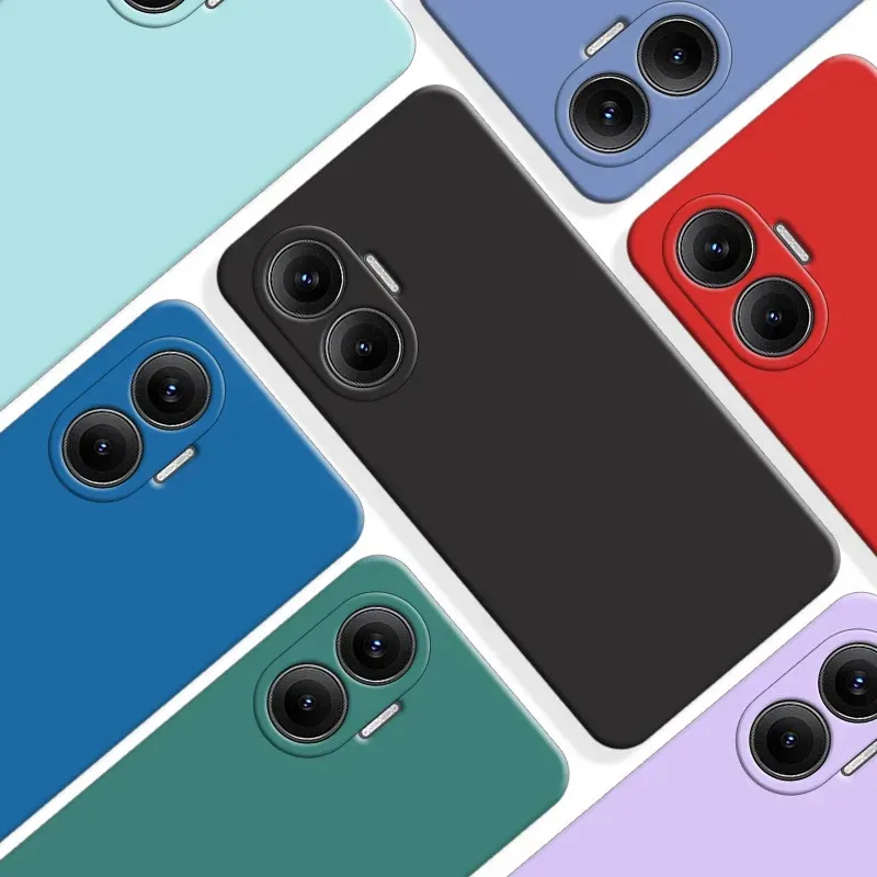 Capa para xiaomi poco f7 caso 6.83 polegada para xiomi pocof7 pouco f 7 capa traseira original borracha de silicone líquido à prova de choque capa
