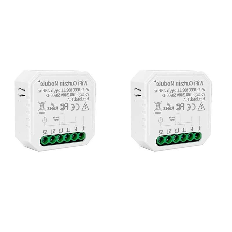 A97I-2X Tuya WIFI Smart Curtain Module Switch APP Remote Control 100-240VAC For Alexa Google Home Voice Control