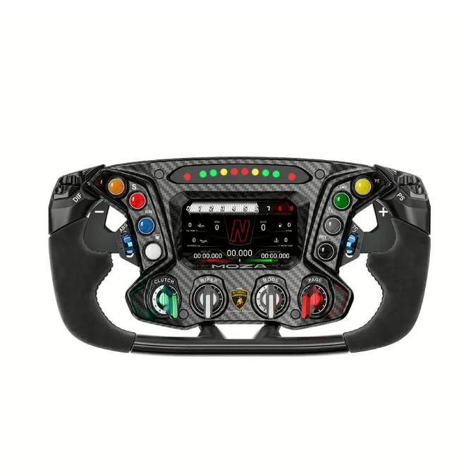 MOZA Automobili Lamborghini Squadra Corse Essenza SCV12 Sim-Racing Steering Wheel 4.3-inch screen Fully customizable UI system