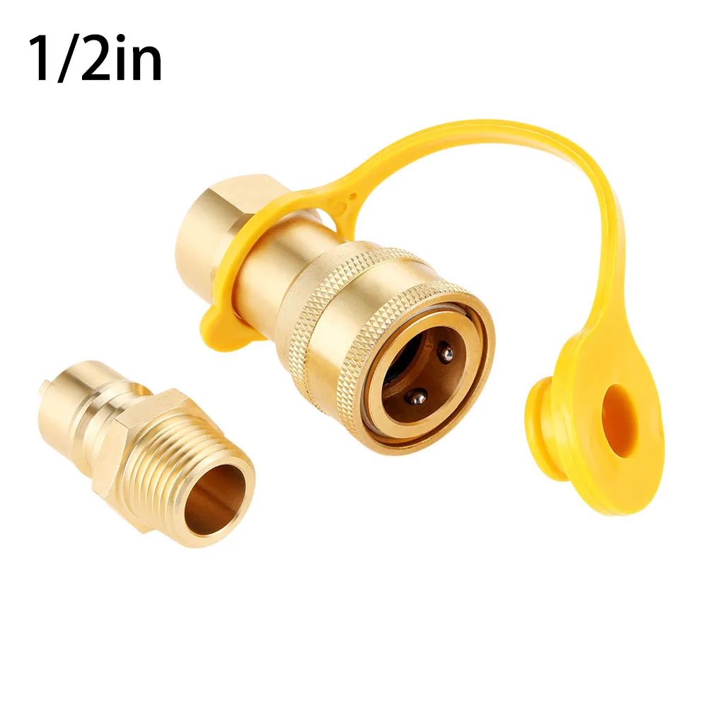 1/2 Inch Gas Adapter Brass Quick Connection Adapter Propane Systems Brass Material For Low-pressure Natural Gas