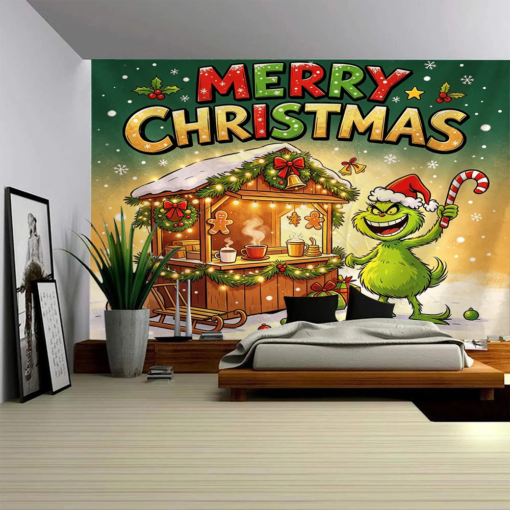 Beautiful Christmas Alphabet Christmas Party Christmas Home Background Wall Atmosphere Decoration Tapestry