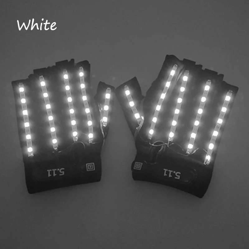 1pair LED Glowing Gloves Men Women Luminous Gloves Stage Performence Supplies Flashing Gloves Dance Show Costume