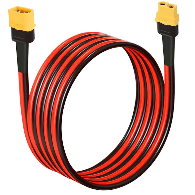 Cable de extensión macho a hembra, 12AWG, 1,5 m/5 pies, XT60, Compatible con ALLPOWERS, Ecoflow, Jackery, Bluetti, Anker, estación de energía