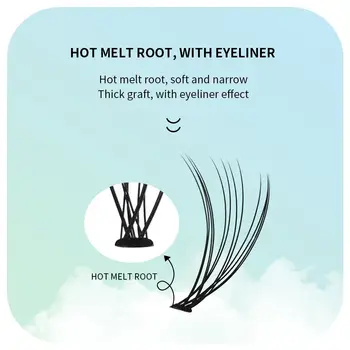 GAHAMACA 60 uzlů 10D/20D Černá 8/9/10/11/12/13/14mm Mink prodloužení řas Umělé řasy Falešné řasy Make-up 8 nejlepší prodej norkové řasy ve velkém - №4