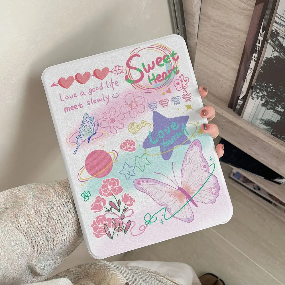 Butterfly Planet Pink RabbitPhoto  For iPad Pro Air 13'' 11'' M5 M4 M3 M2 2 1 11th A16 12.9'' 10 9 8 5 Th Mini 7 6 5 4 7.9