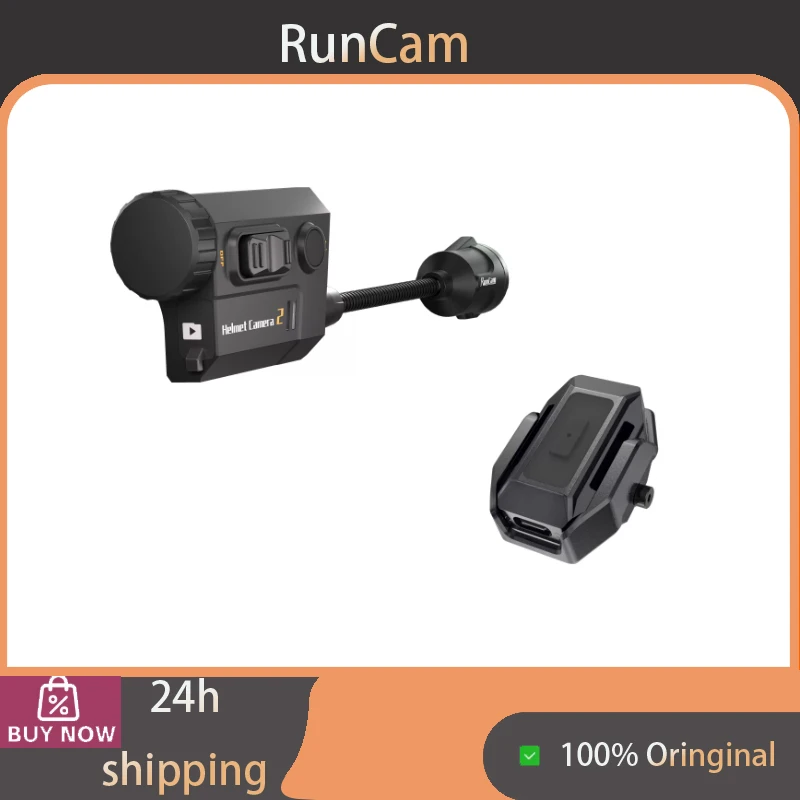 RunCam Helmet Camera 2 Helmet‑Mounted Recorder, Night Vision, Long Battery Life, Waterproof, APP Live PreviewAliExpress