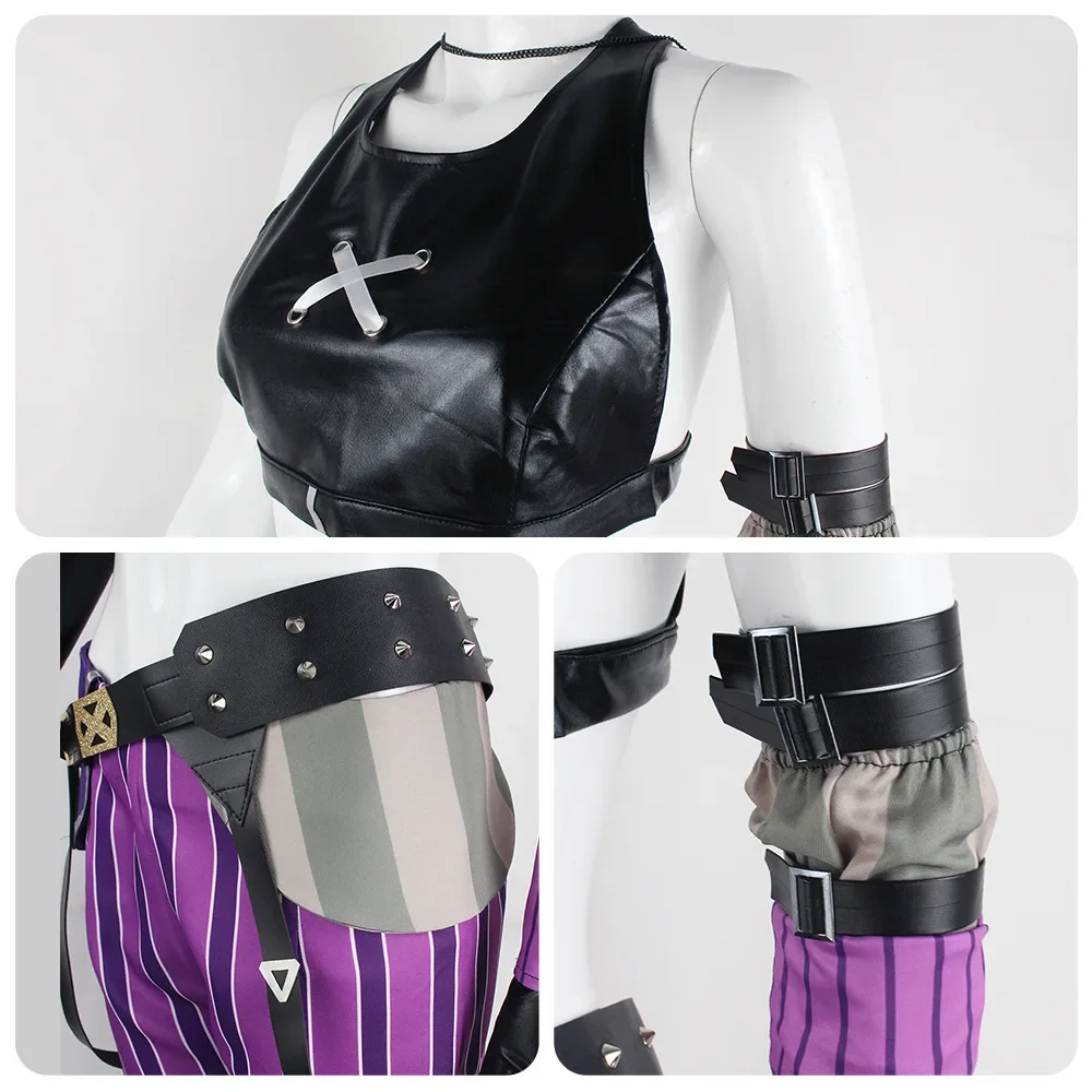 Game Jinx Cosplay Costume Anime LOL Jinx Arcane Cosplay Uniform Outfits Halloween Carnival Suit Custom Made Halloween Costume - view 4