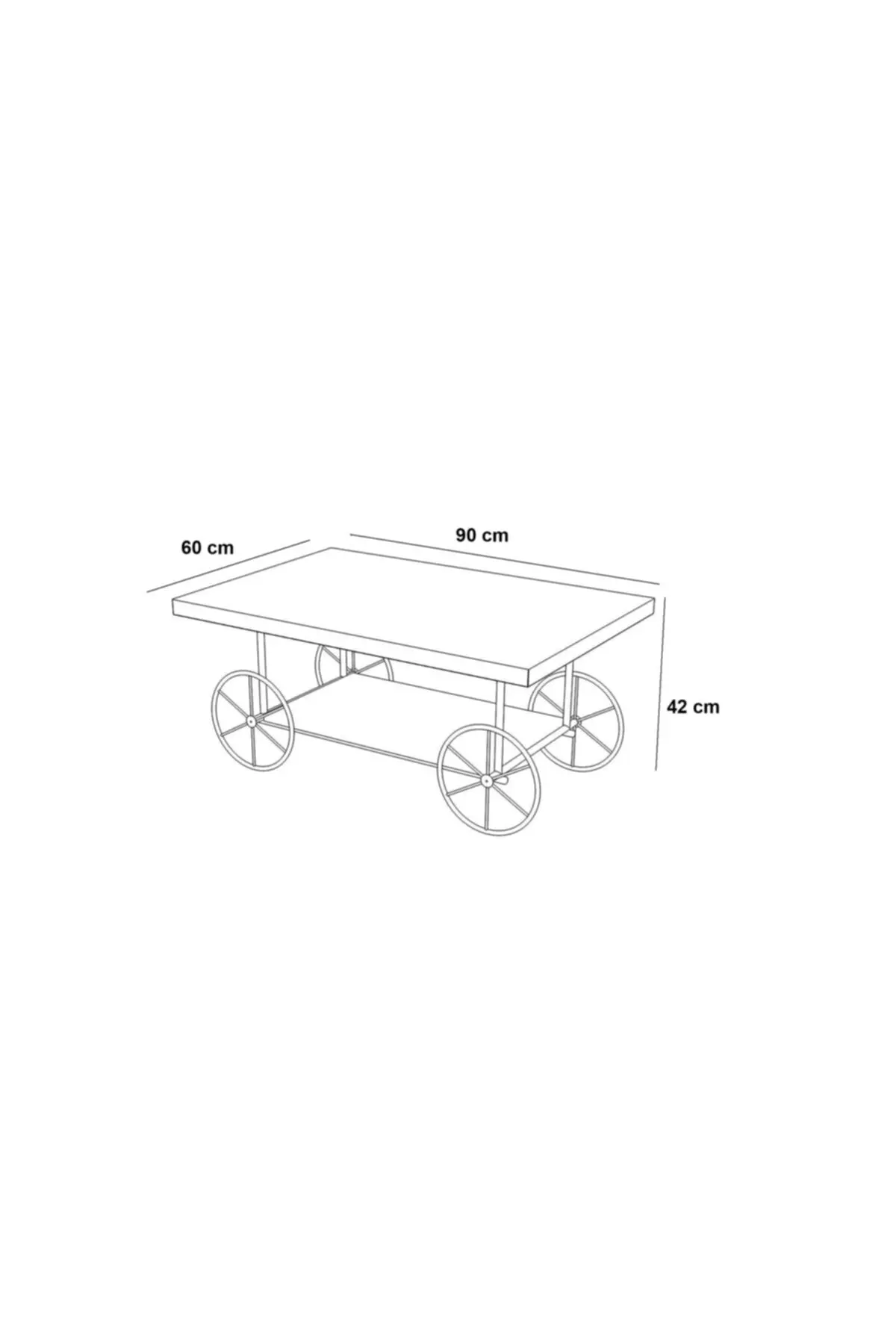 

DOLBOVI Albero Trojan Metal Wheel Medium Coffee Table. Coffee Table