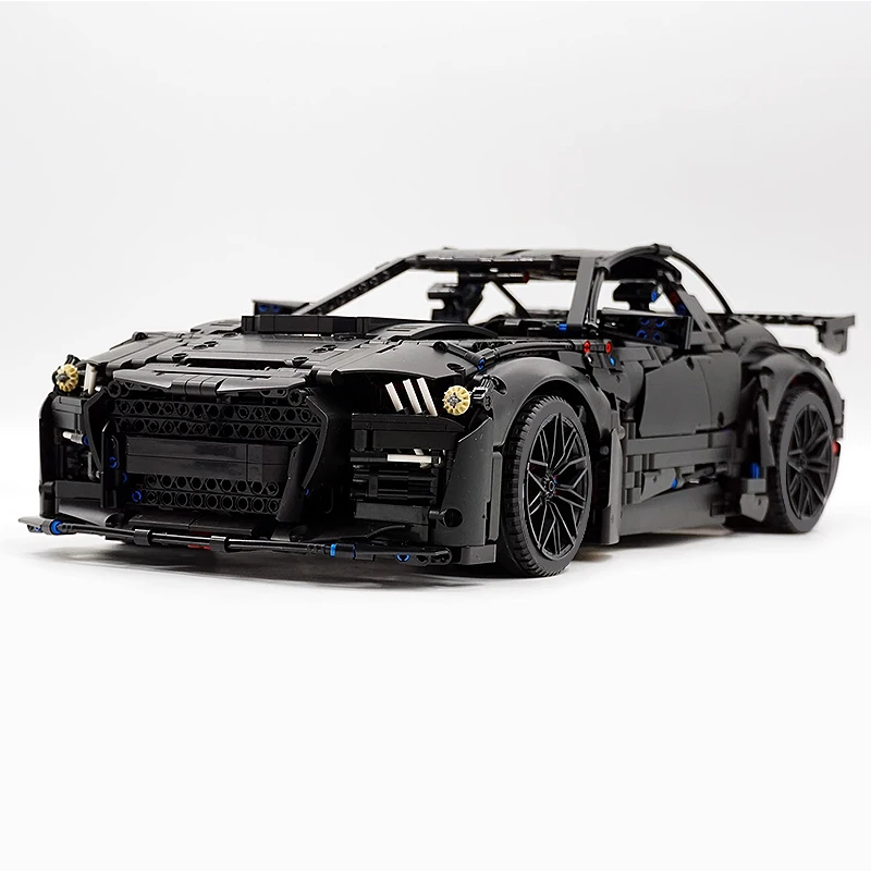 New MOC-165802 Black GT500 Super Sprots Car 1:8 Model Building Blocks Bricks DIY Toys Assembly Birthday Christmas Gifts For Kids