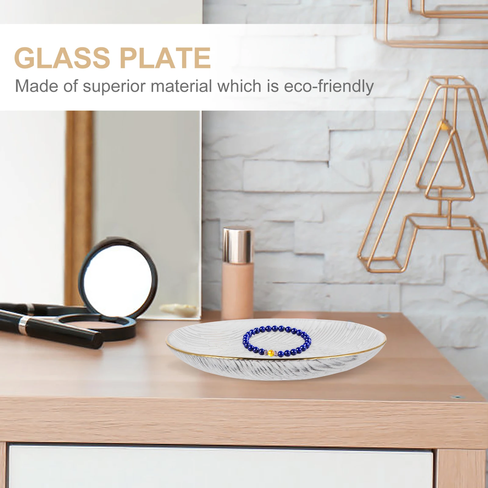 

Transparent Glass Plate High-Quality Snack Tray Safe Eco-Friendly Home Party Restaurant Use Glass Fruit Plate Fruit Plates