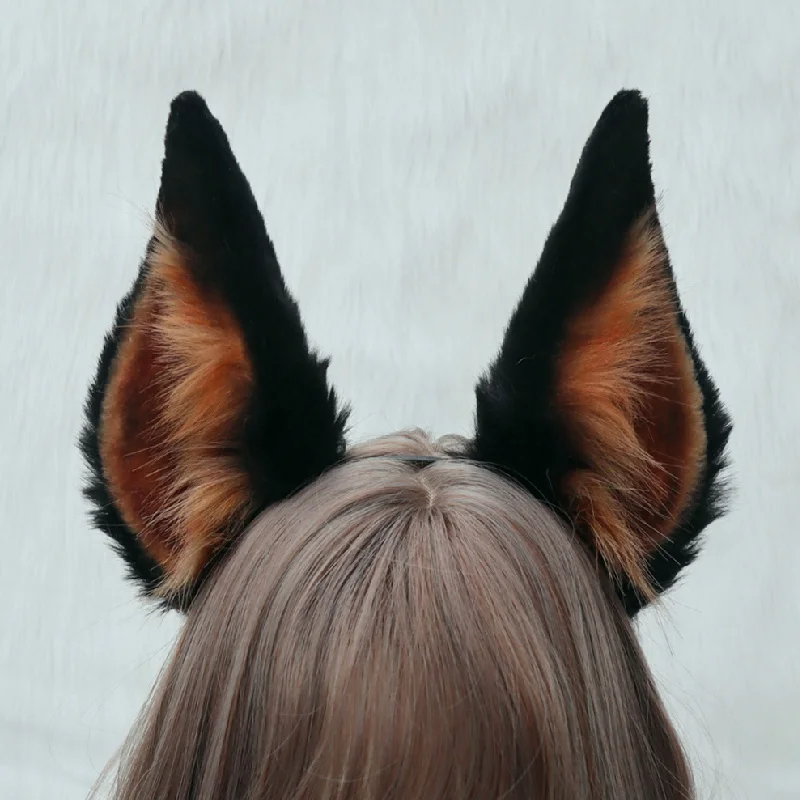 

Custom Handmade Work Beast Anime Dobermann Dog Ears Hairhoop Headwear for Game Party Cosplay Prop