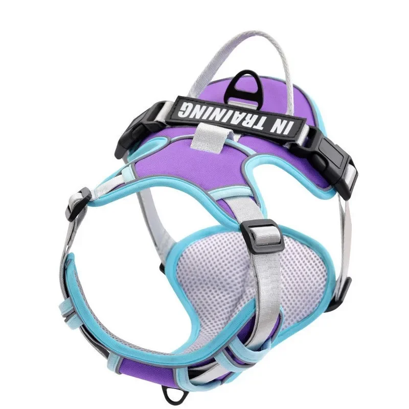 Reflective Nylon Dog Harness Vest Breathable Adjustable Pet Vest_voghion.com