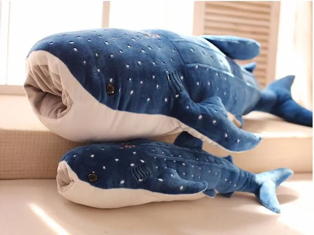 50/100cm New Style Blue Shark Plush Toys Big Fish Cloth doll Whale stuffed plush animals doll Children Birthday Gift