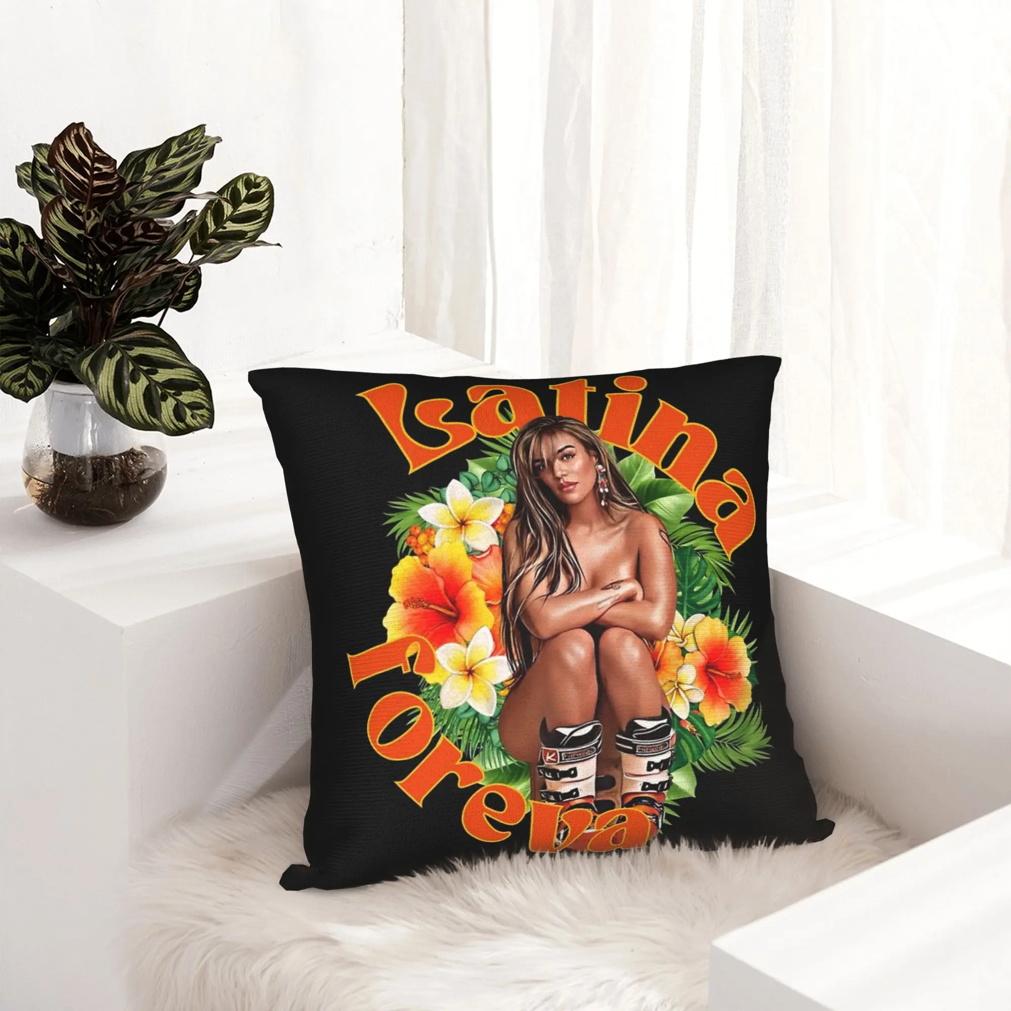 Latina Forever  Bichota Season Pillowcase Soft Polyester Cushion Cover Decorative Karol G Pillow Case Cover Home Square 45*45cm