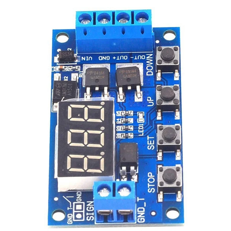 GROCE-5X DC 12V 24V LED Licht Digitale Zeitverzögerung Timing Verzögerung Relais Schalter Schaltung Dual Mos Rohr Control Board Modul